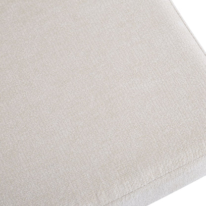 CHAISE BAGUETTE PIED EFFET BOIS SERGE CHENILLE BEIGE