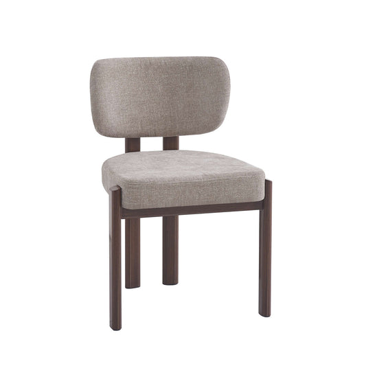 CHAISE  BAGUETTE PIED EFFET NOYER SERGE CHENILLE MOKA