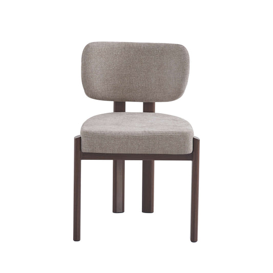 CHAISE  BAGUETTE PIED EFFET NOYER SERGE CHENILLE MOKA