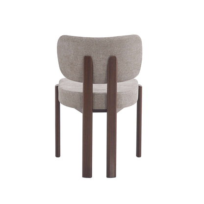 CHAISE  BAGUETTE PIED EFFET NOYER SERGE CHENILLE MOKA