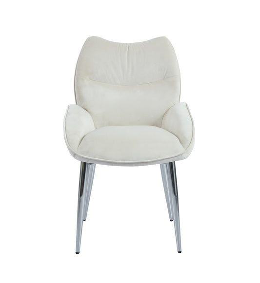 CHAISE LOHA PIED CHROME BEIGE