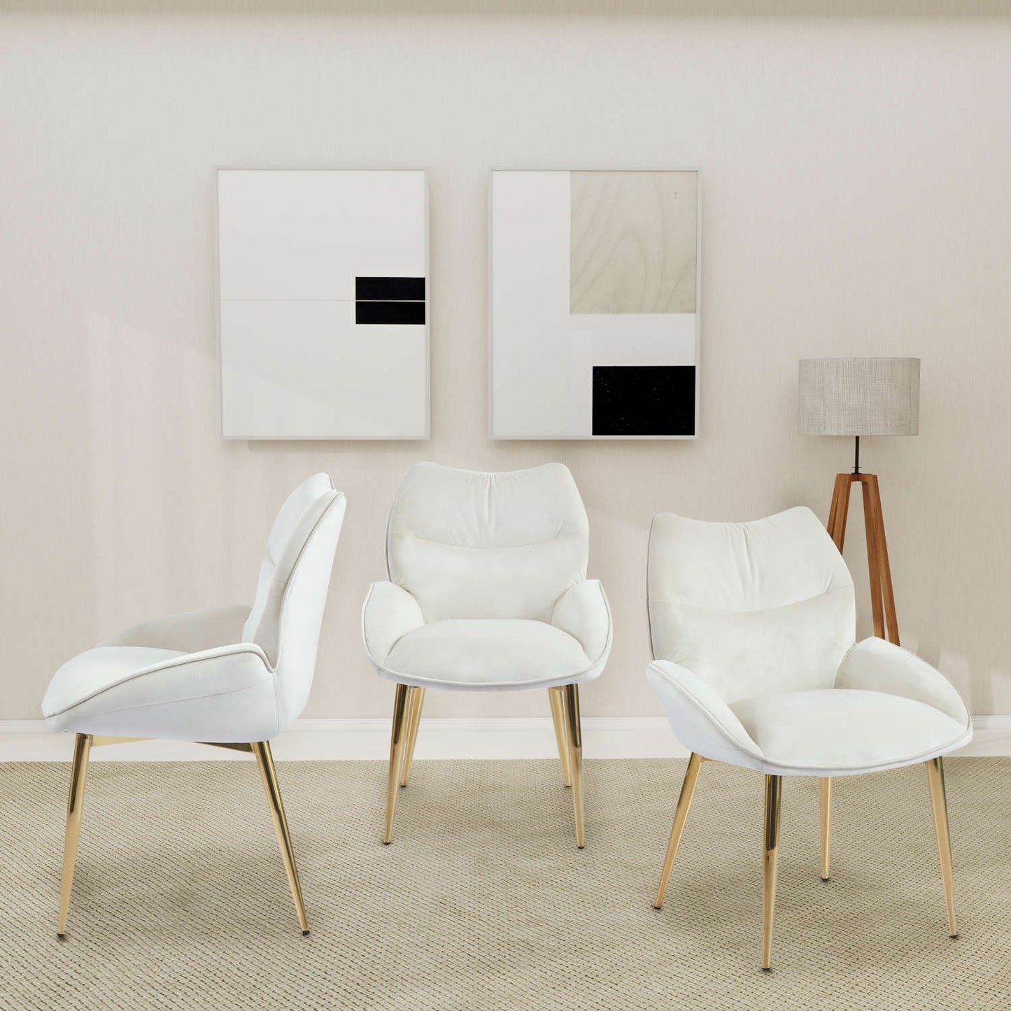 CHAISE LOHA PIED GOLD BEIGE