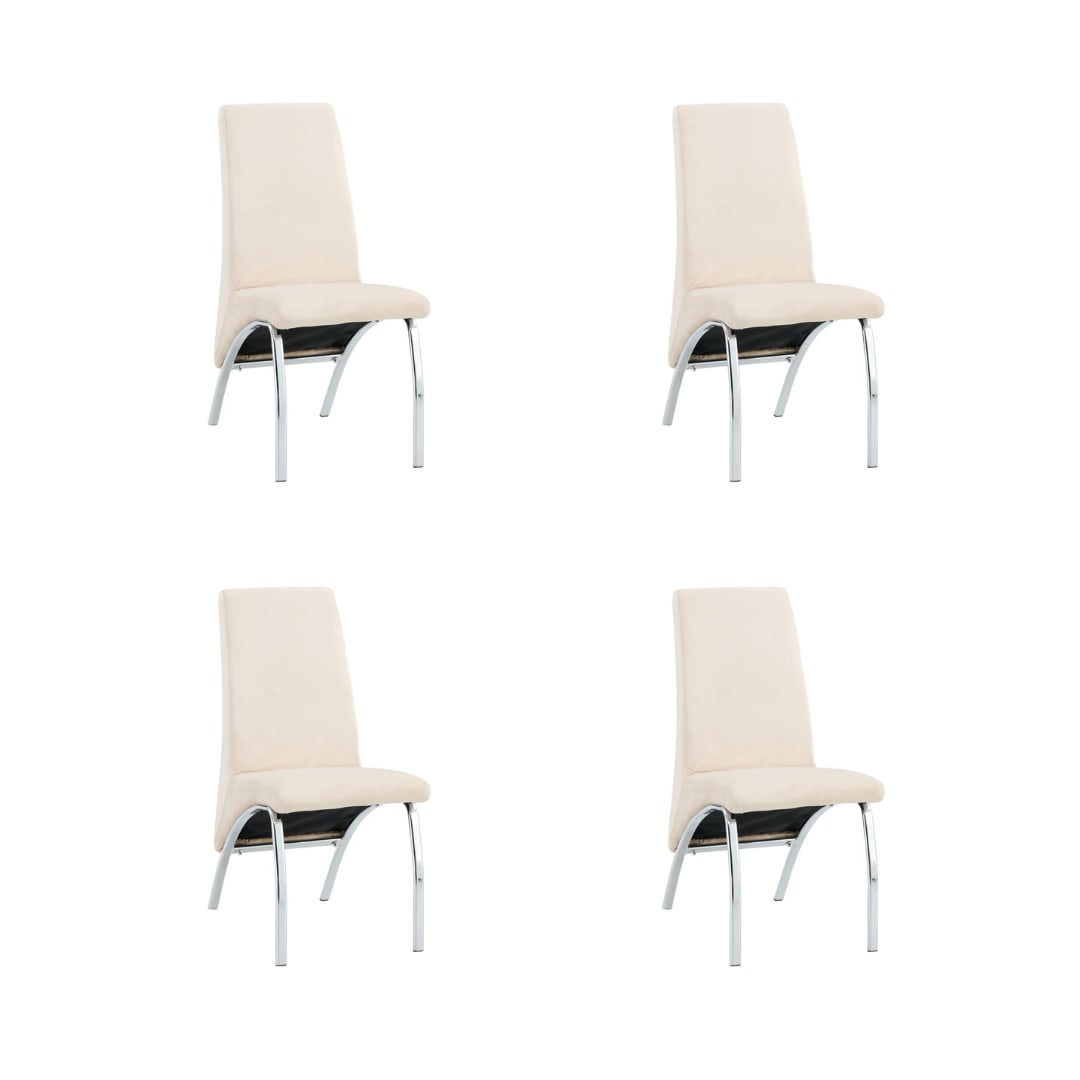 Lot de Chaises Fate chrome et velours