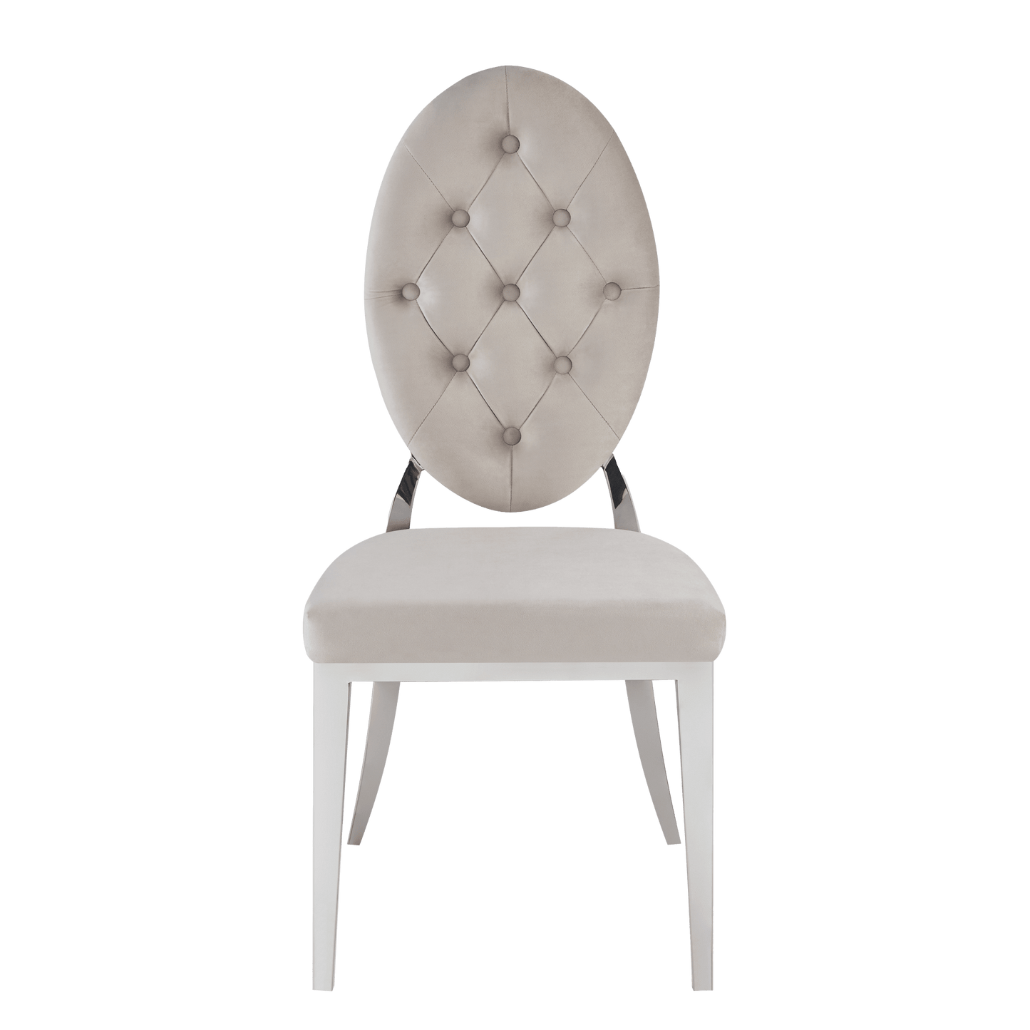 Lot de chaises MEDAILLON capitonnées  chrome et velours