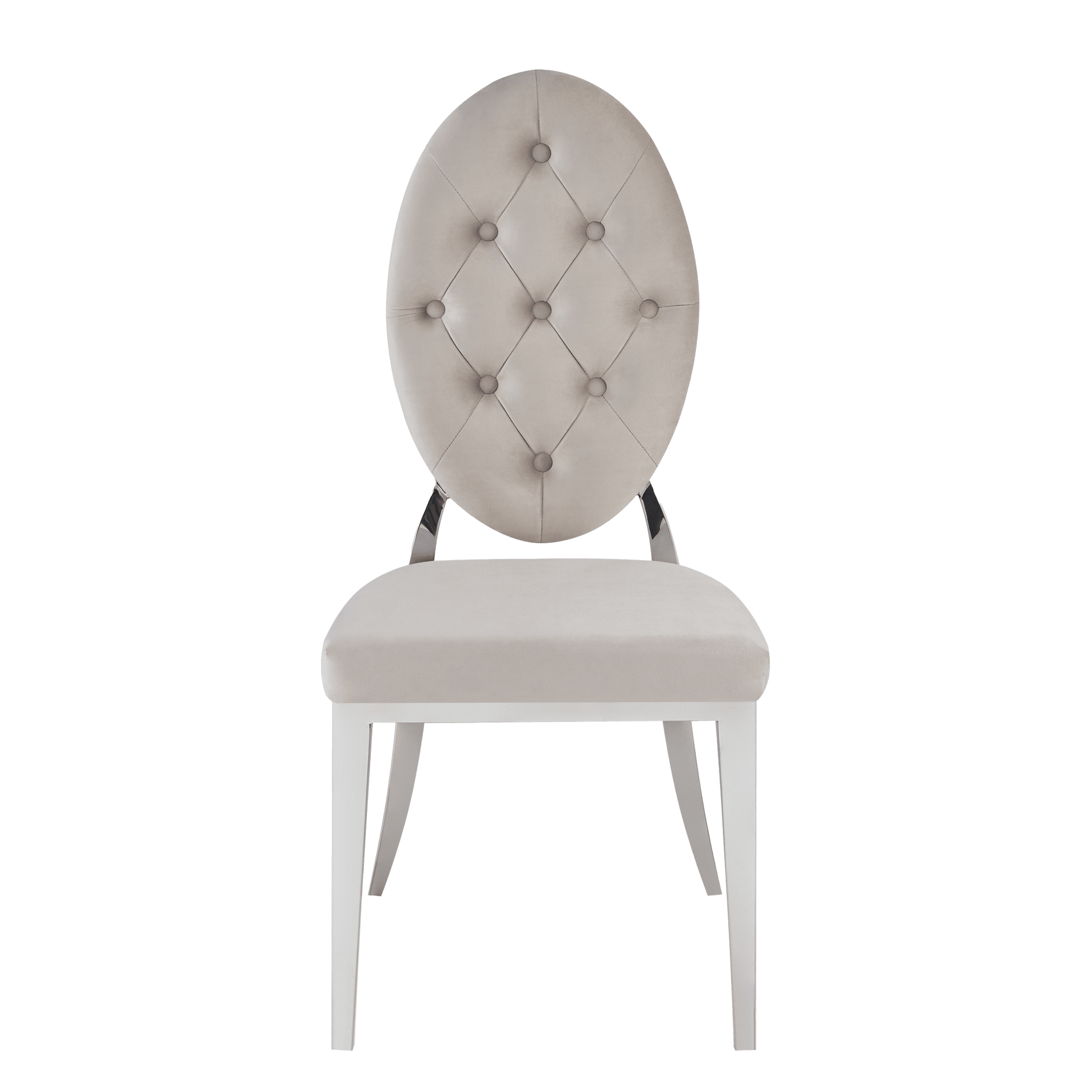Lot de chaises MEDAILLON capitonnées  chrome et velours