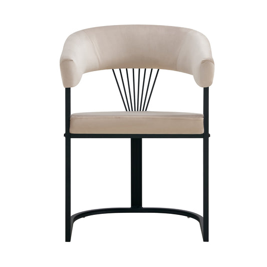 CHAISE AVEC ACCOUDOIR BRITTANY METAL NOIR VELOURS MOKA