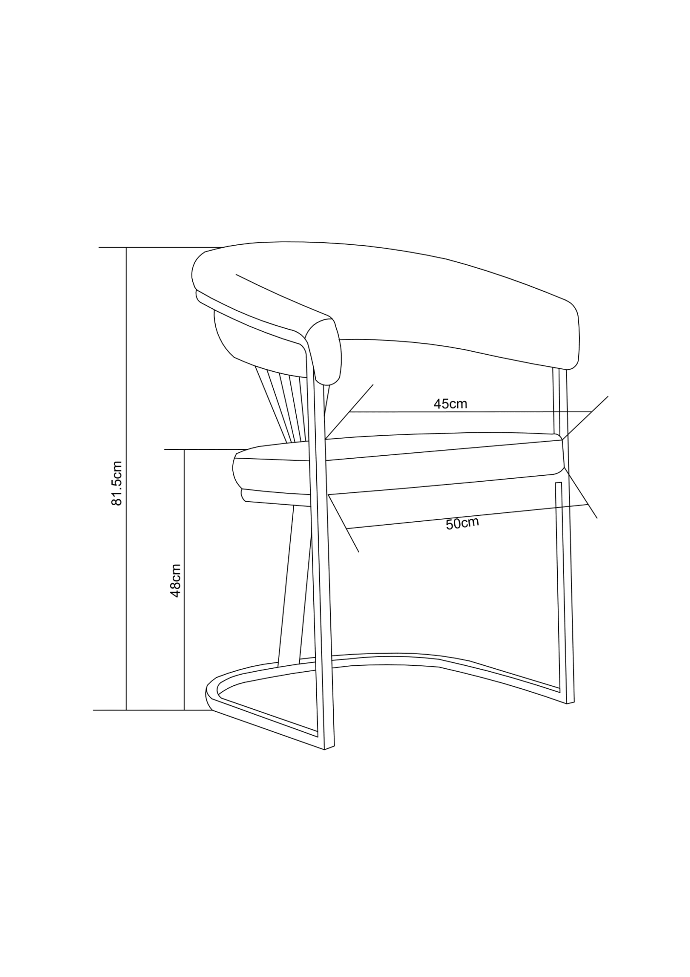 CHAISE AVEC ACCOUDOIR BRITTANY CHROME GRIS SILVER