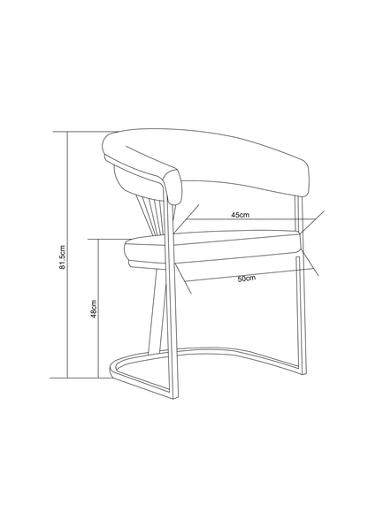 CHAISE AVEC ACCOUDOIR BRITTANY CHROME GRIS SILVER