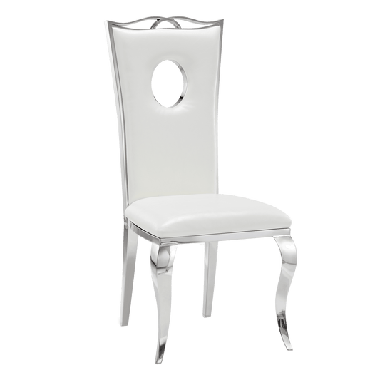 Lot de Chaises baroque ROYAL Chrome Simili