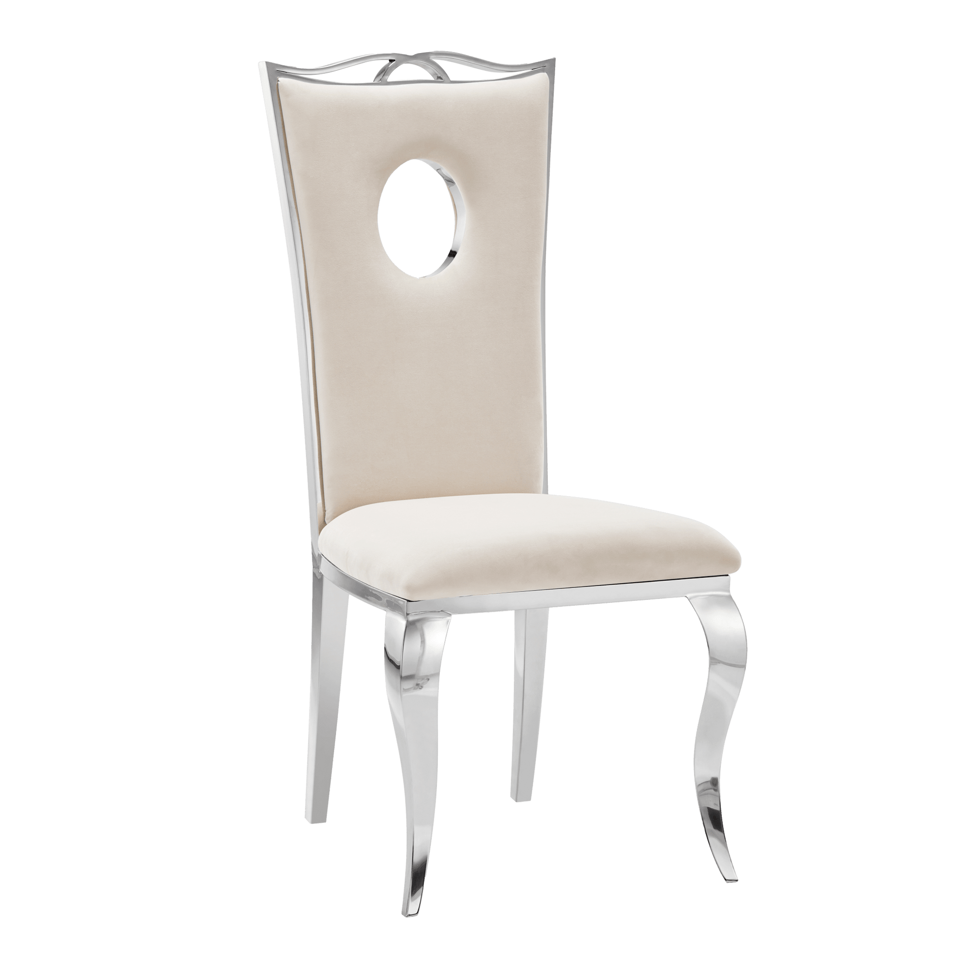 Lot de Chaises baroque ROYAL Chrome Velours