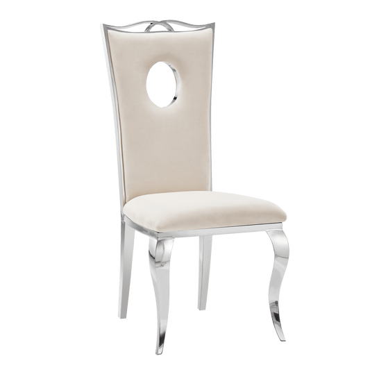 Lot de Chaises baroque ROYAL Chrome Velours