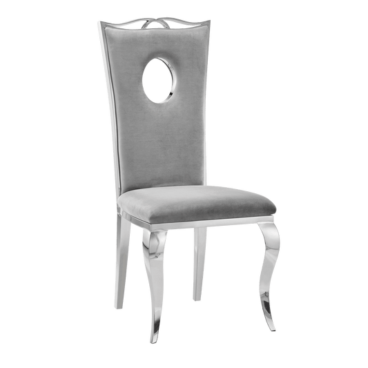 Lot de Chaises baroque ROYAL Chrome Velours