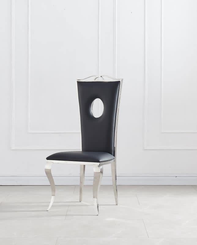 Lot de Chaises baroque ROYAL Chrome Simili