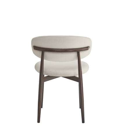 CHAISE LUCILE PIED EFFET NOYER VELOURS BEIGE