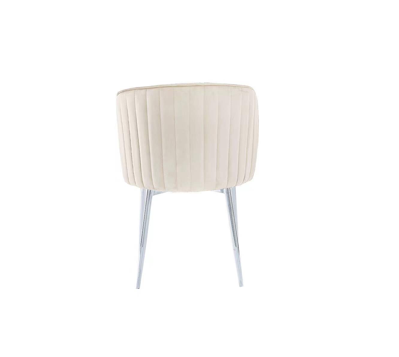 CHAISE DIANA CHROME VELOURS BEIGE