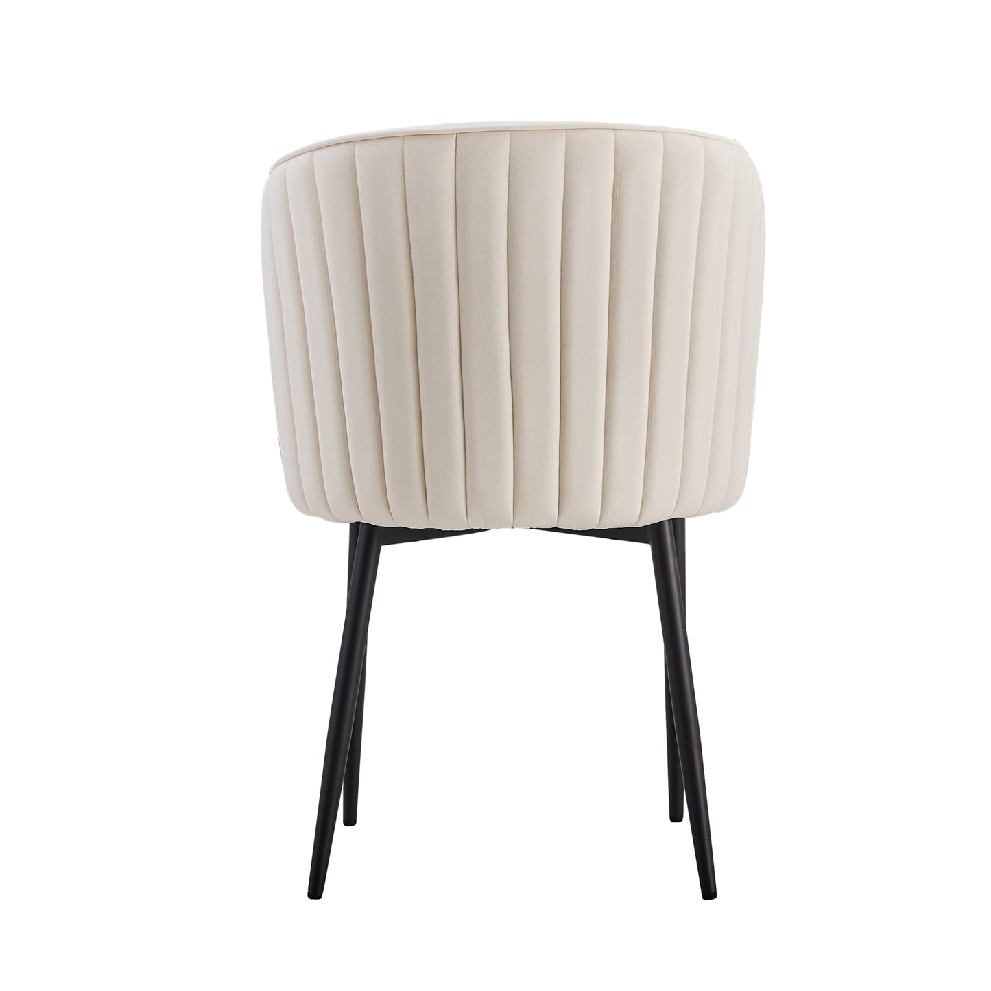 CHAISE DIANA METAL NOIR VELOURS BEIGE