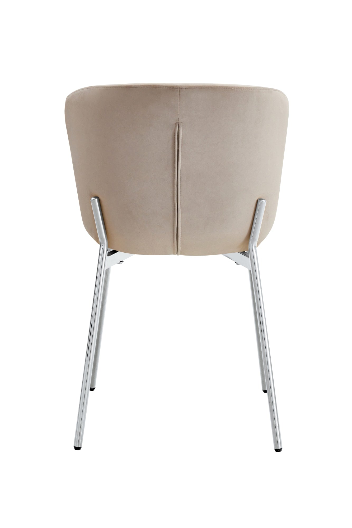 Lot de 4 chaises ELEN chrome velours