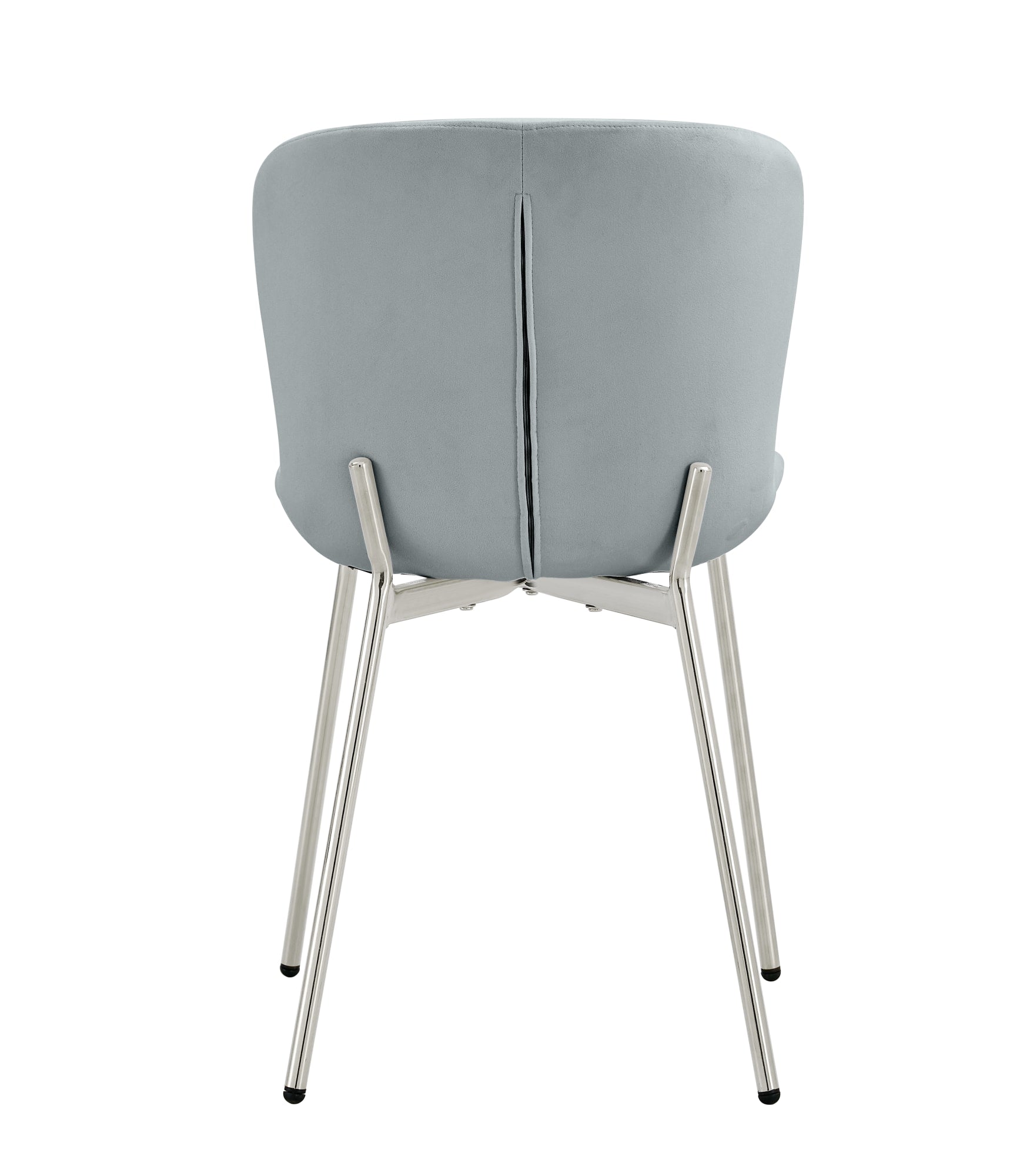 Lot de 4 chaises ELEN chrome velours