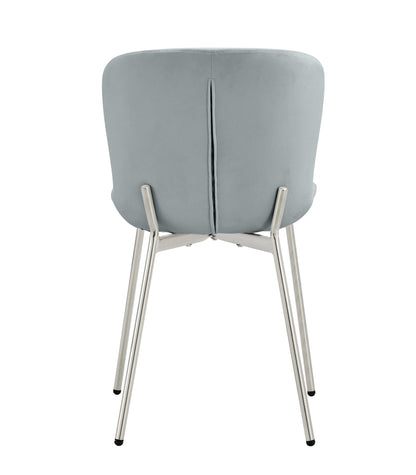 Lot de 4 chaises ELEN chrome velours