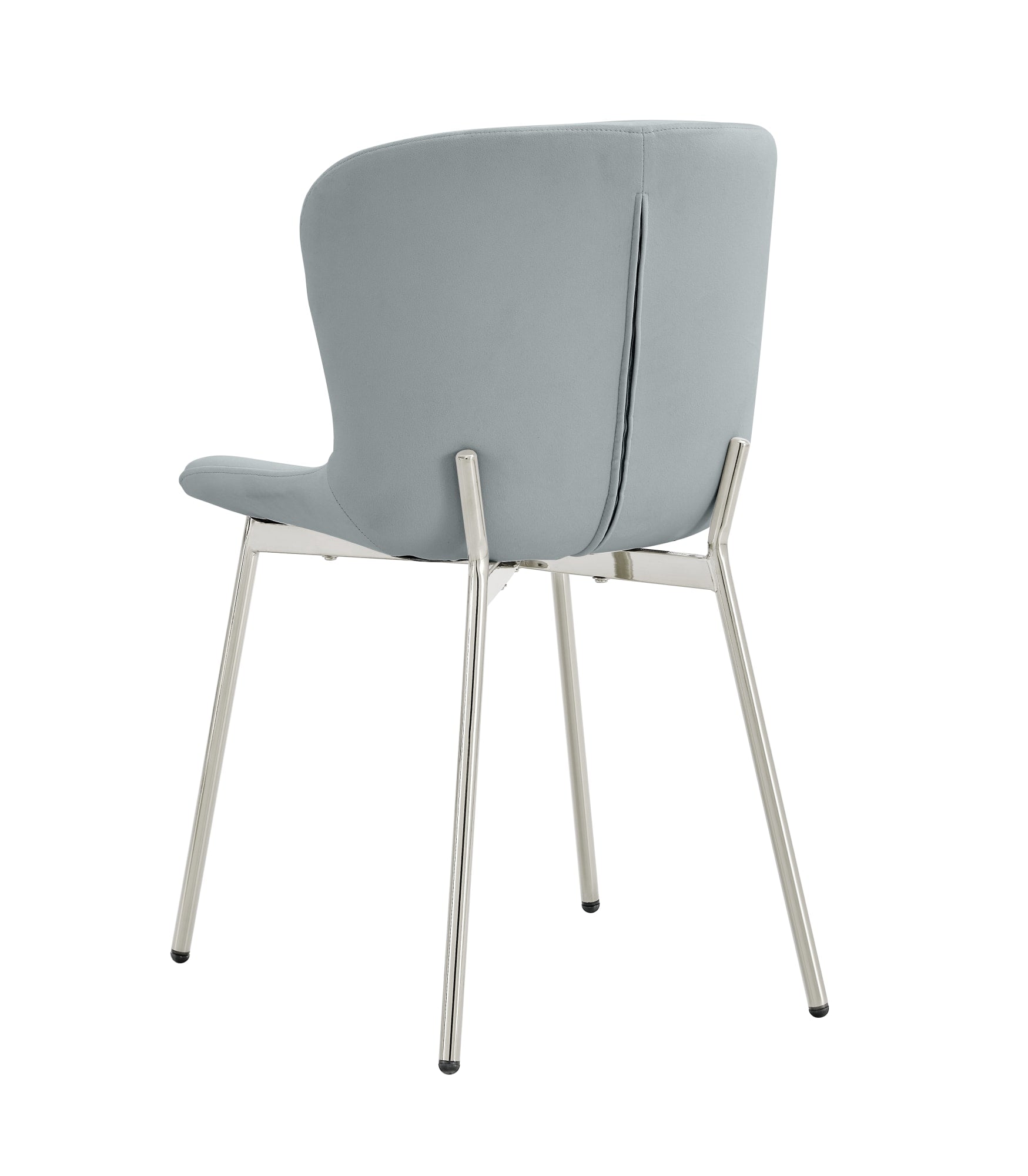 Lot de 4 chaises ELEN chrome velours