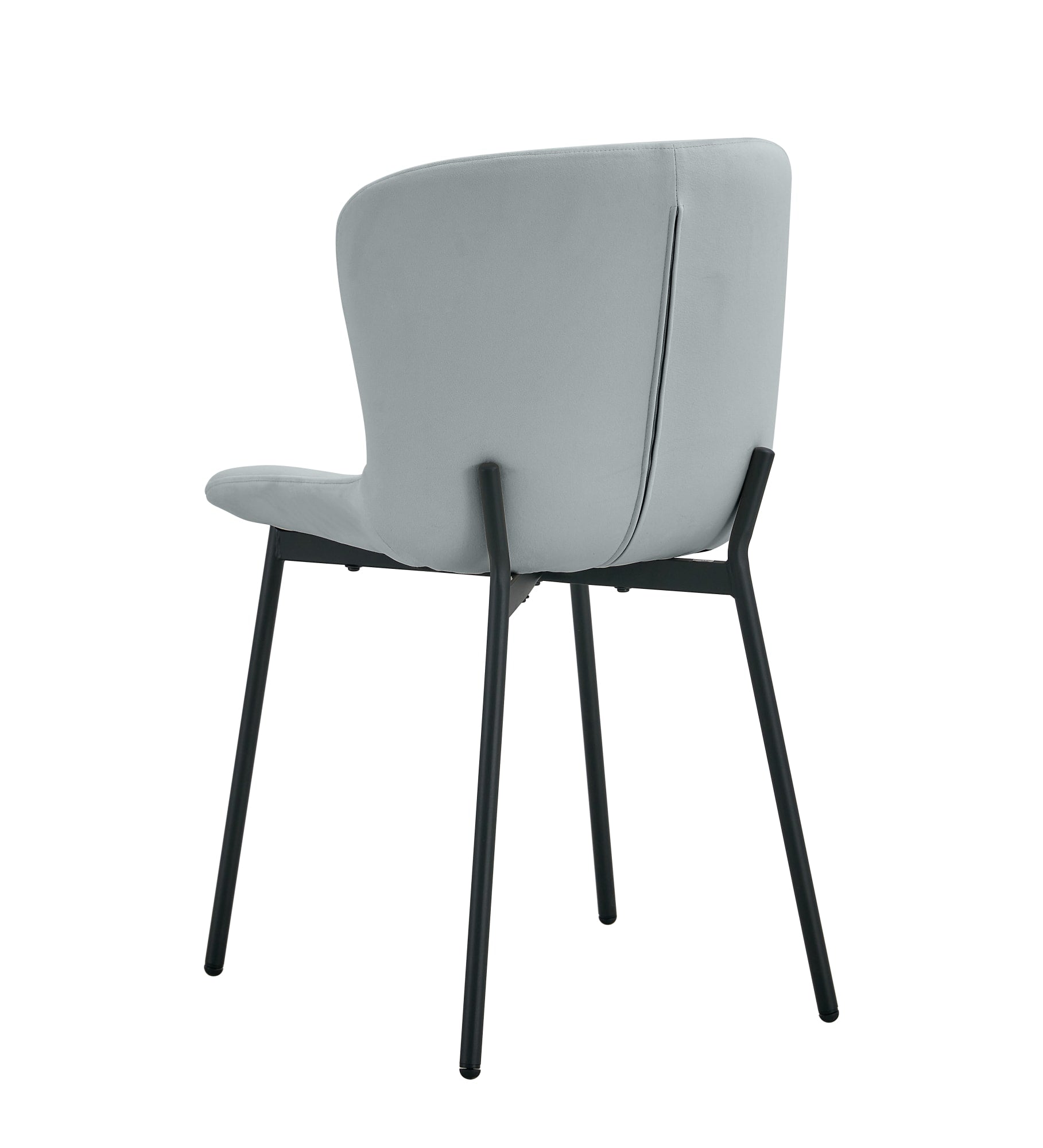 Lot de 4 chaises ELEN métal noir velours