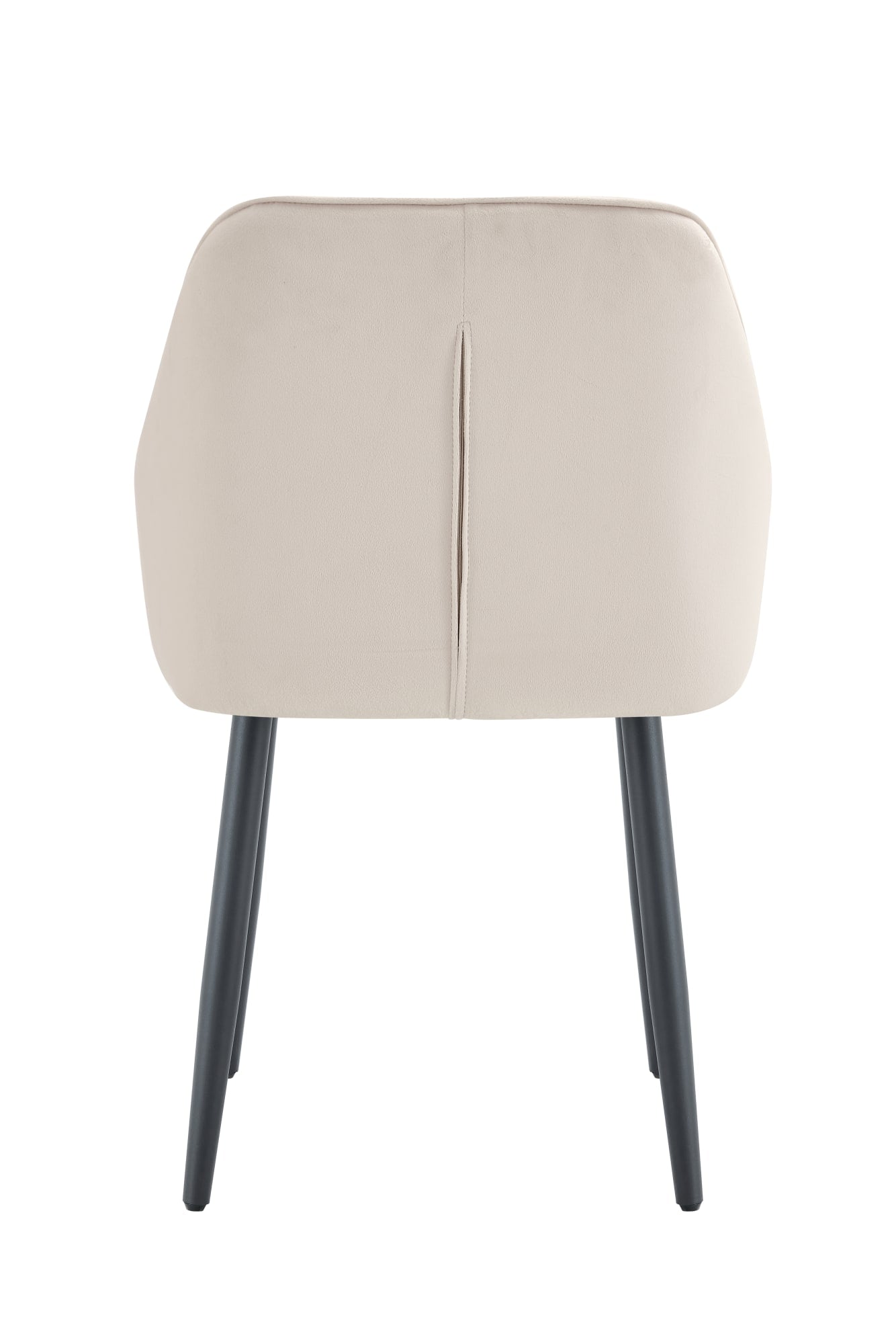 CHAISE AVEC ACCOUDOIR JADE PIEDS METAL NOIR VELOURS BEIGE