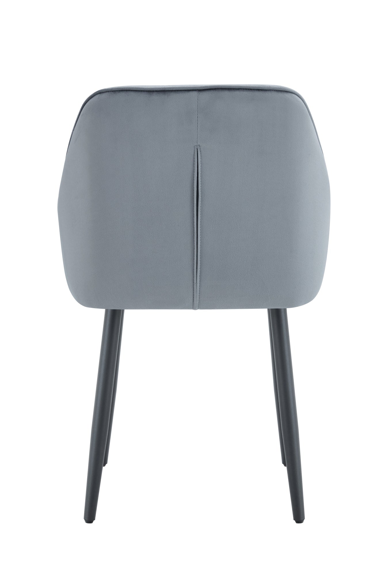 CHAISE AVEC ACCOUDOIR JADE PIEDS METAL NOIR VELOURS GRIS