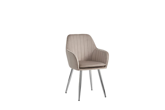Lot de Chaise CANVAS en velours pieds chrome