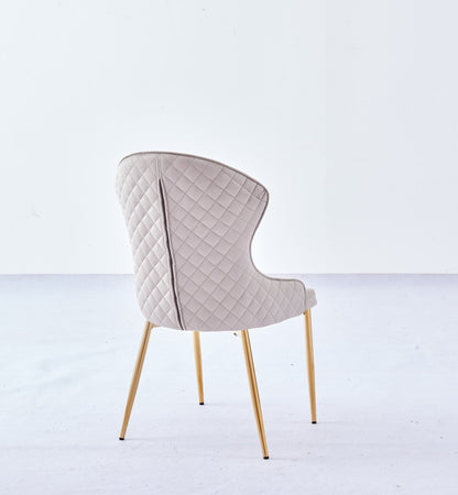 CHAISE HILTON GOLD VELOURS MOKA