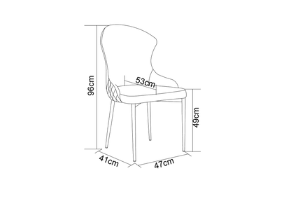 CHAISE HILTON GOLD VELOURS NOIR