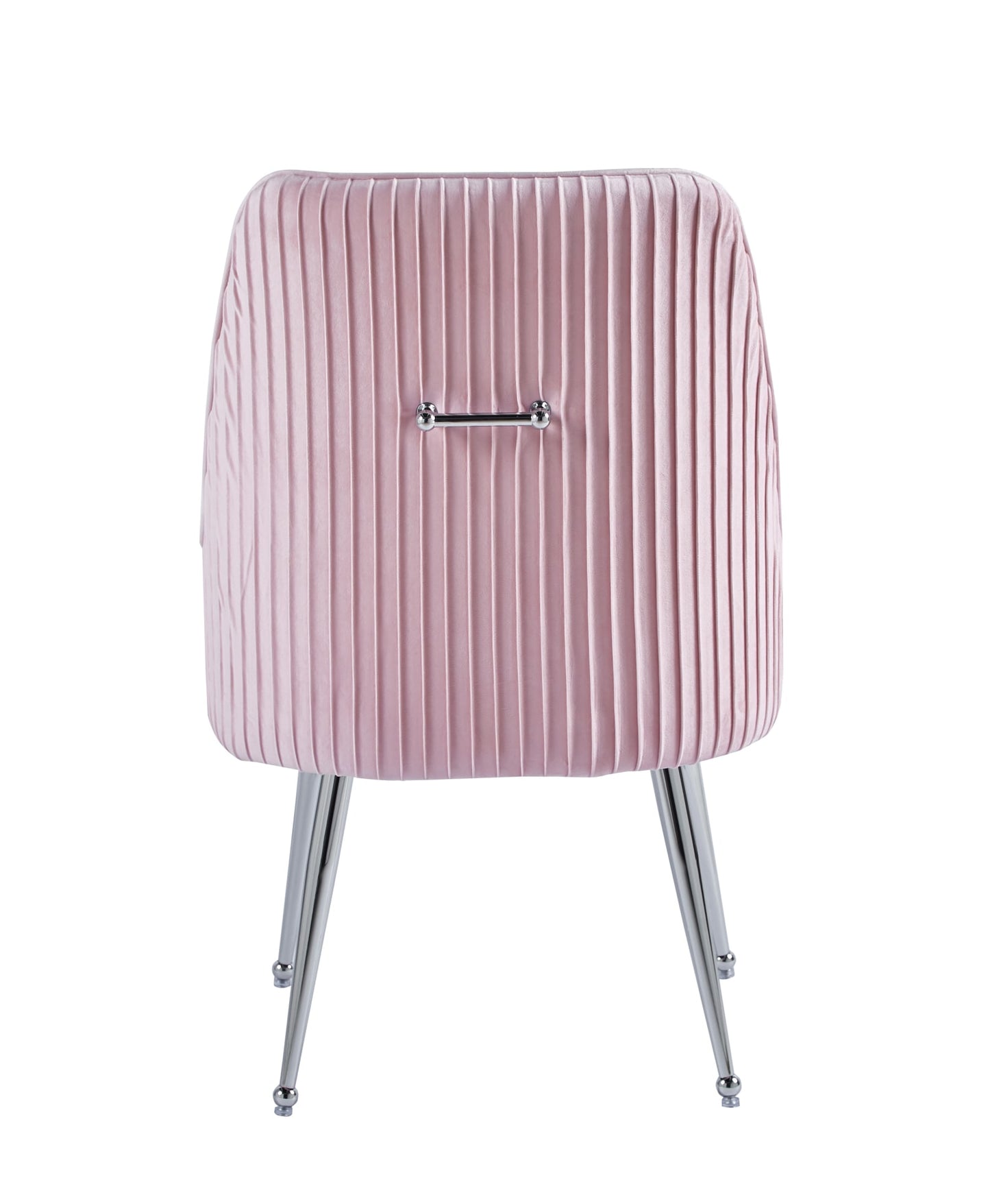 CHAISE LUXURY CHROME VELOURS  ROSE