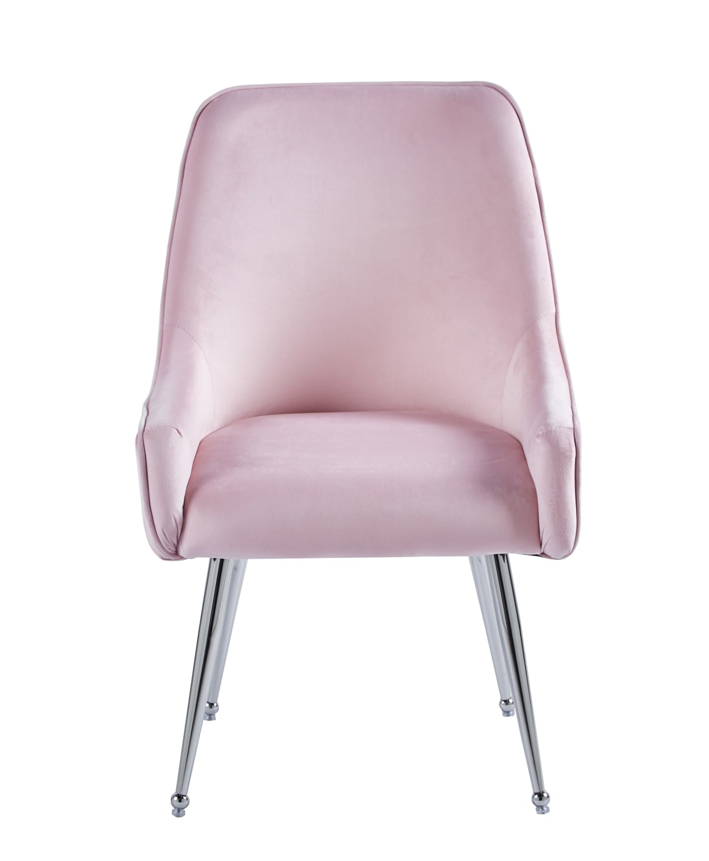 CHAISE LUXURY CHROME VELOURS  ROSE