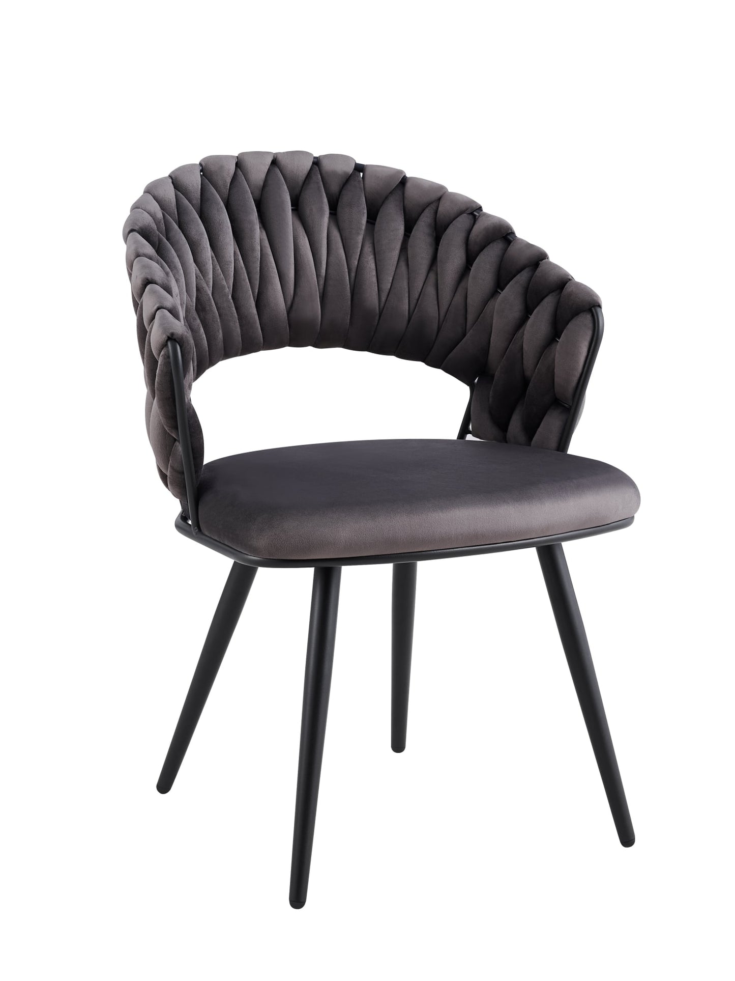 Lot de 2 chaises Carolina Pieds Métal Noir
