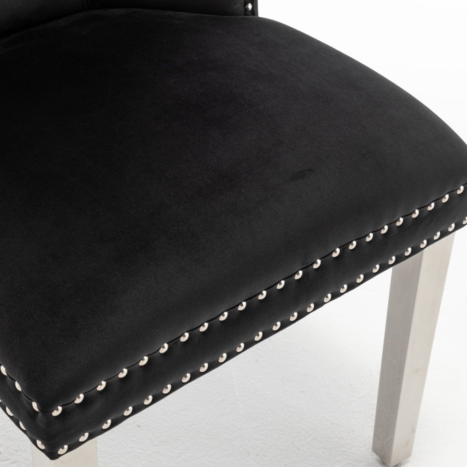 CHAISE POIGNEE RECTANGLE CHROME NOIR