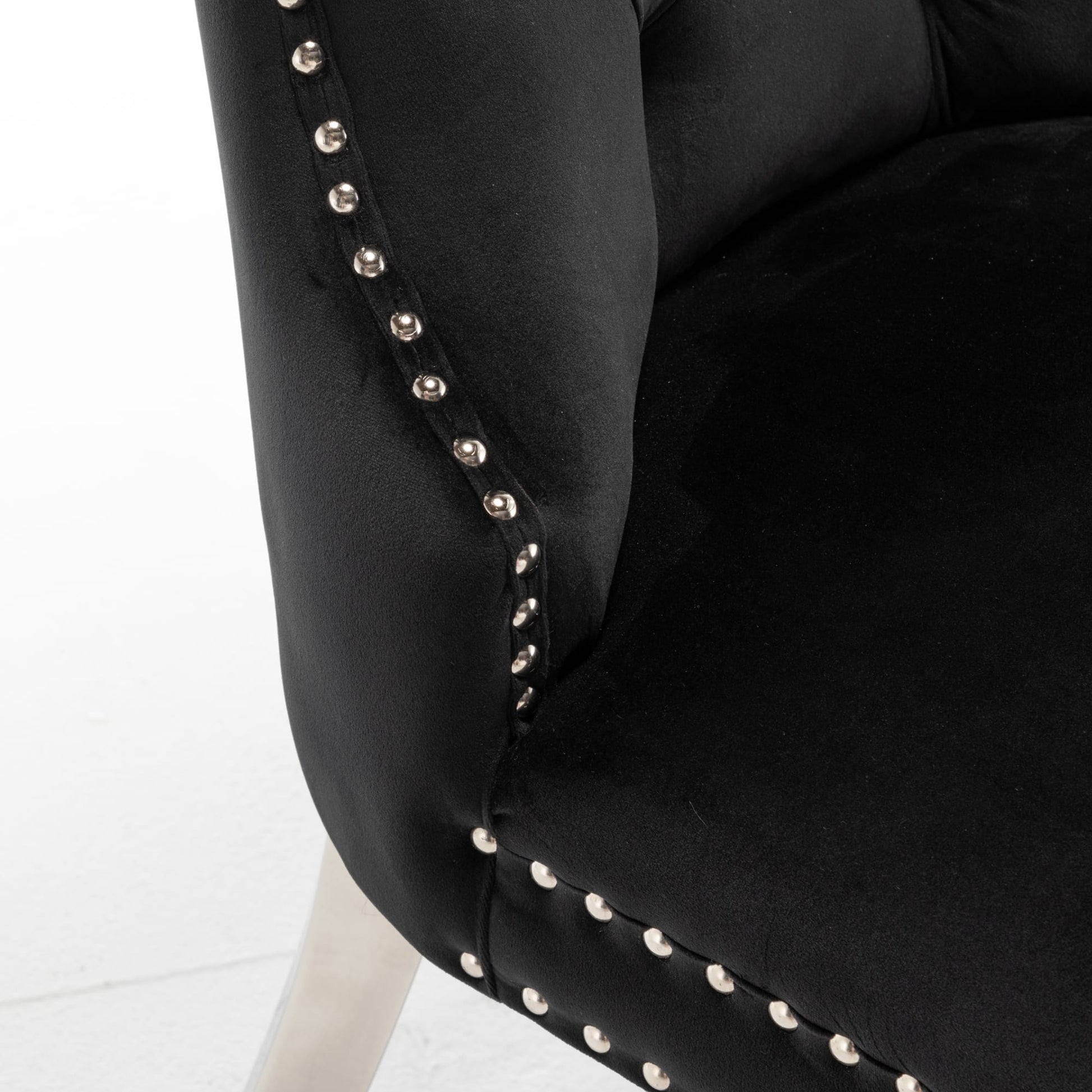 CHAISE POIGNEE RECTANGLE CHROME NOIR