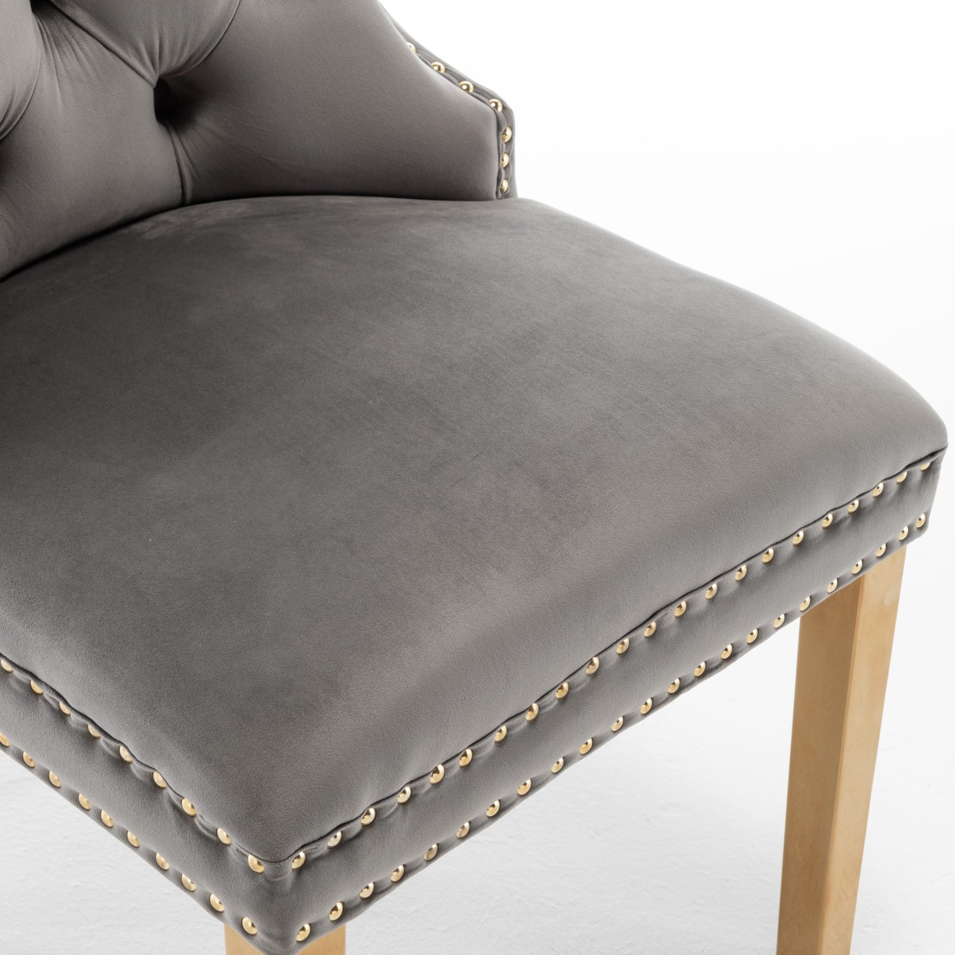 CHAISE POIGNEE RECTANGLE GOLD GRIS