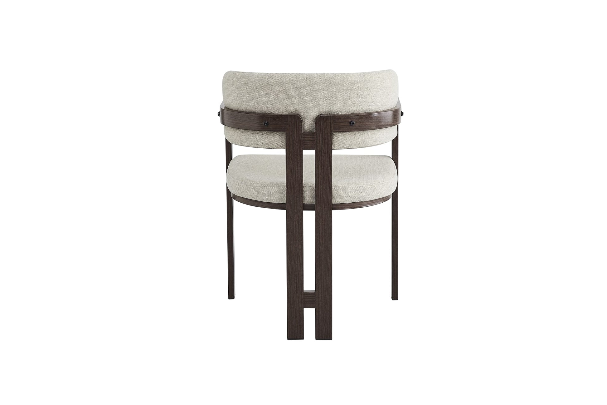 Chaise mellow pied effet noyer assise grain sable