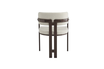 Chaise mellow pied effet noyer assise grain sable