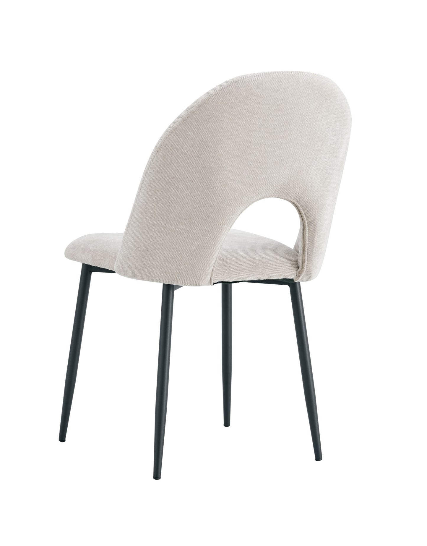 CHAISE TEDDY CHENILLE MOKA PIED METAL NOIR