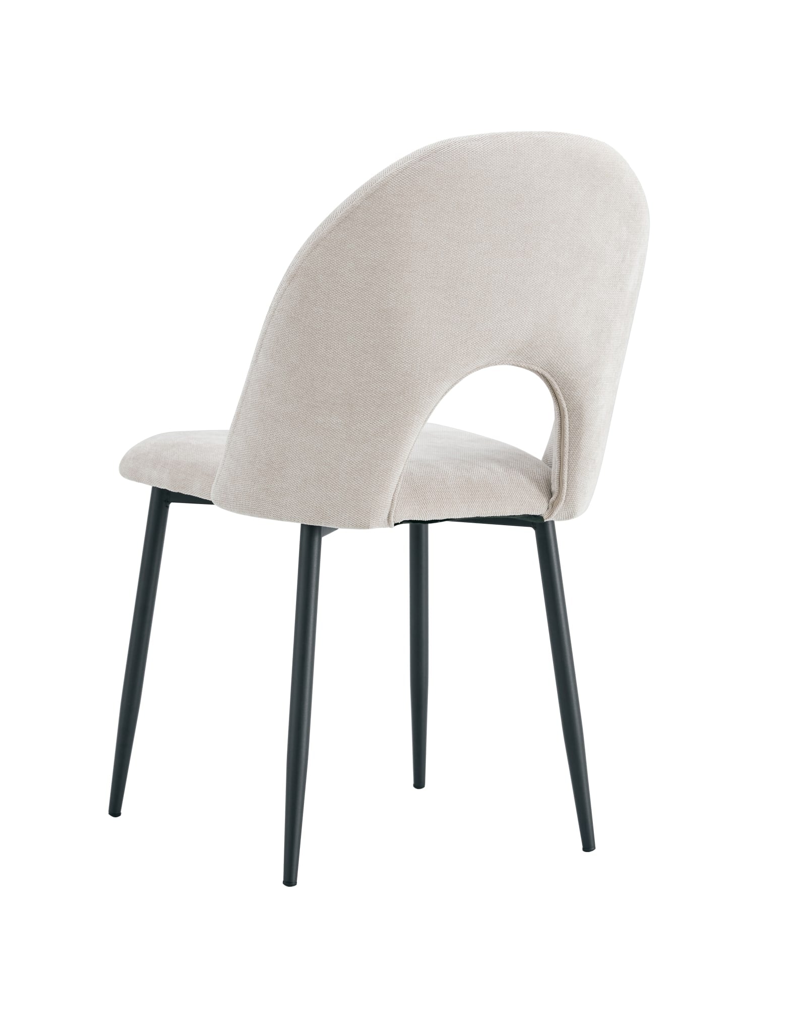 CHAISE TEDDY CHENILLE MOKA PIED METAL NOIR