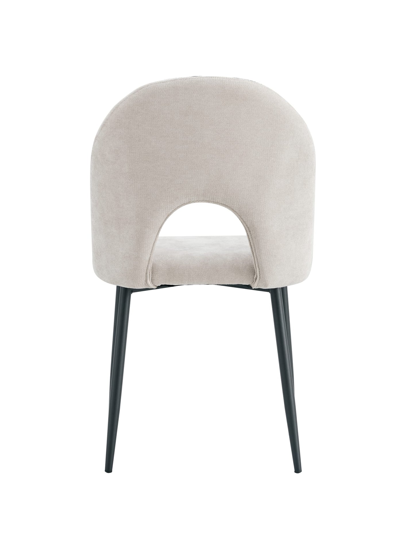 CHAISE TEDDY CHENILLE MOKA PIED METAL NOIR