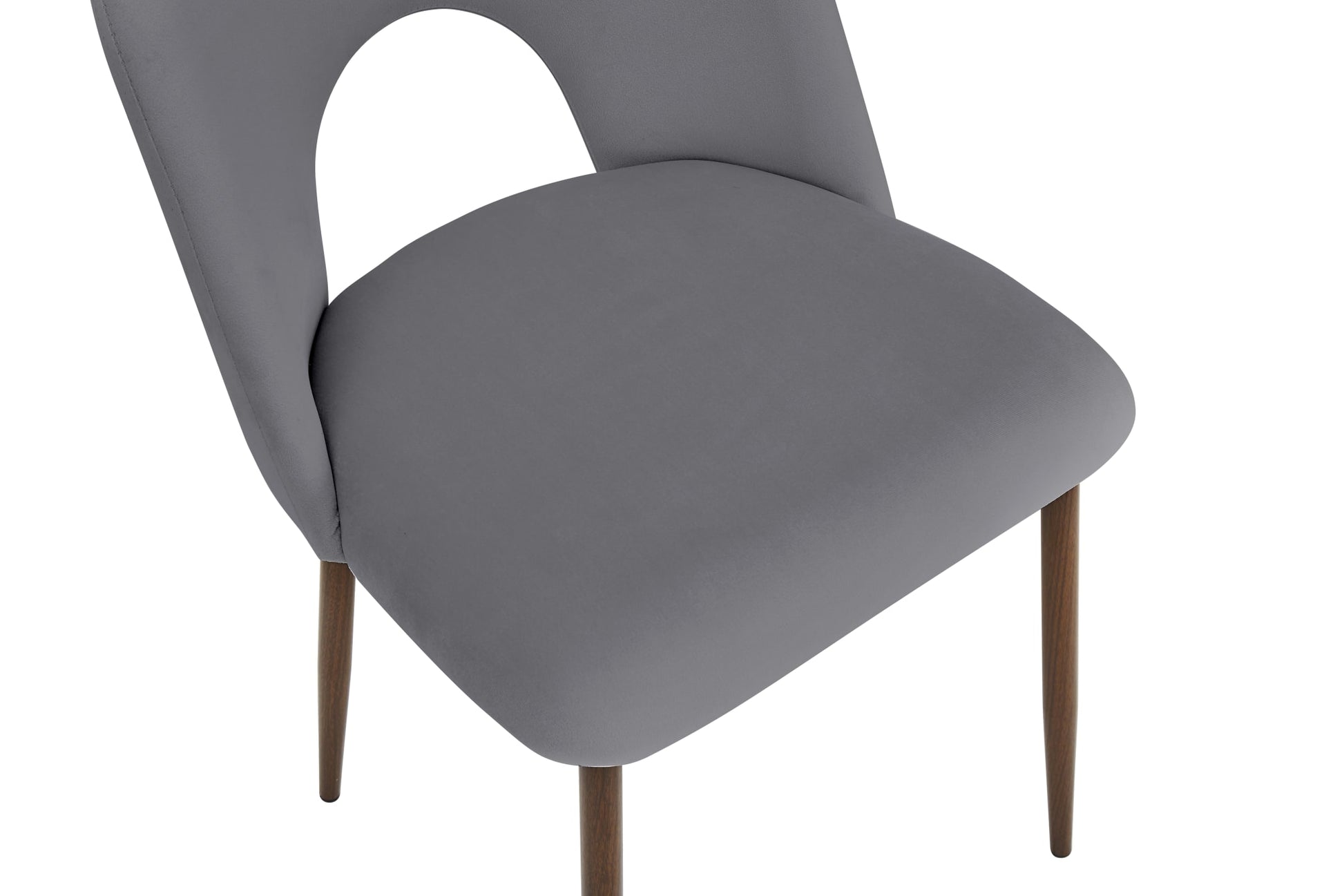 CHAISE TEDDY METAL EFFET NOYER ASSISES VELOURS ANTHRACITE