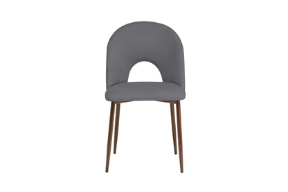 CHAISE TEDDY METAL EFFET NOYER ASSISES VELOURS ANTHRACITE