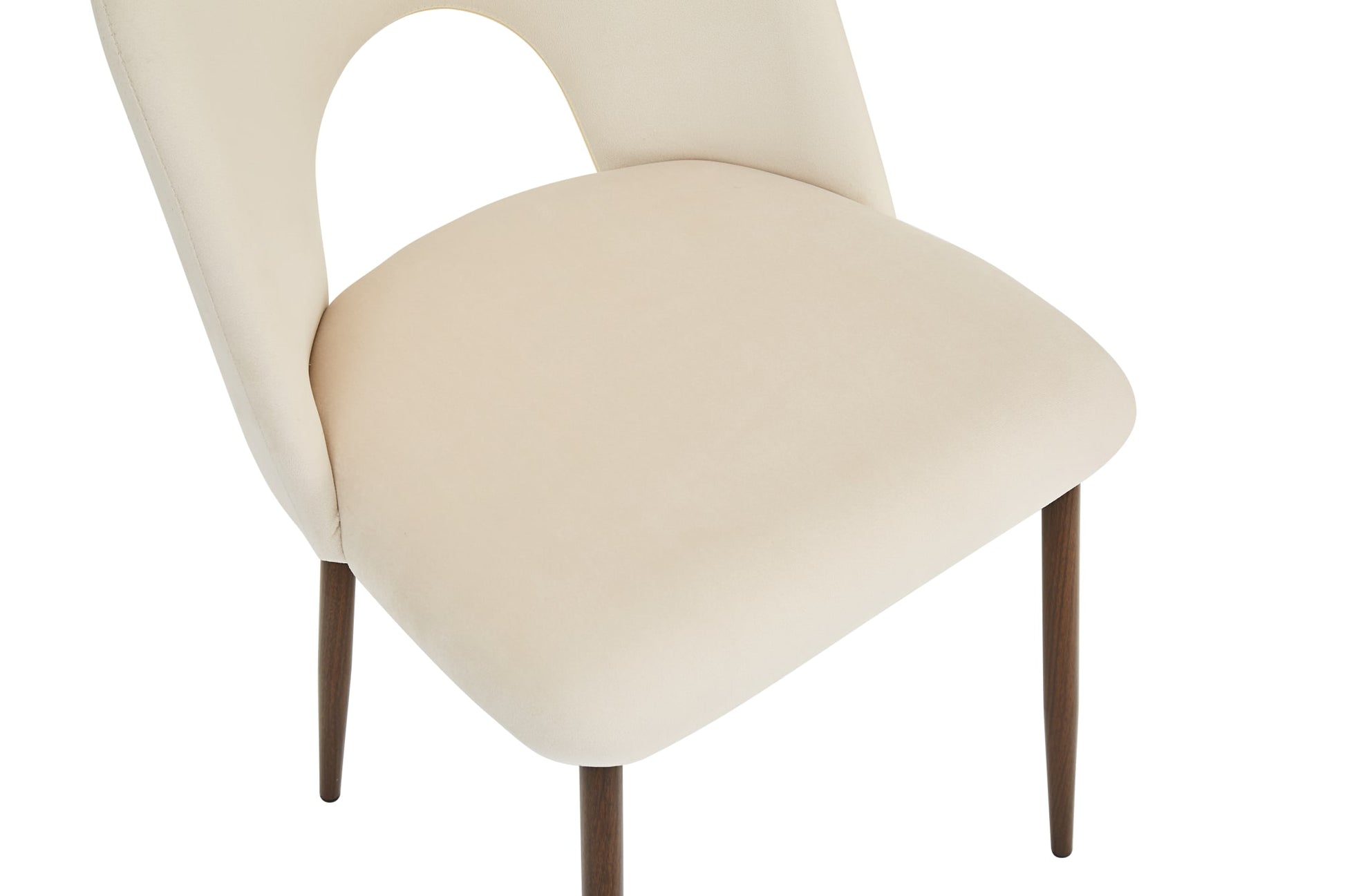 CHAISE TEDDY METAL EFFET NOYER ASSISES VELOURS BEIGE