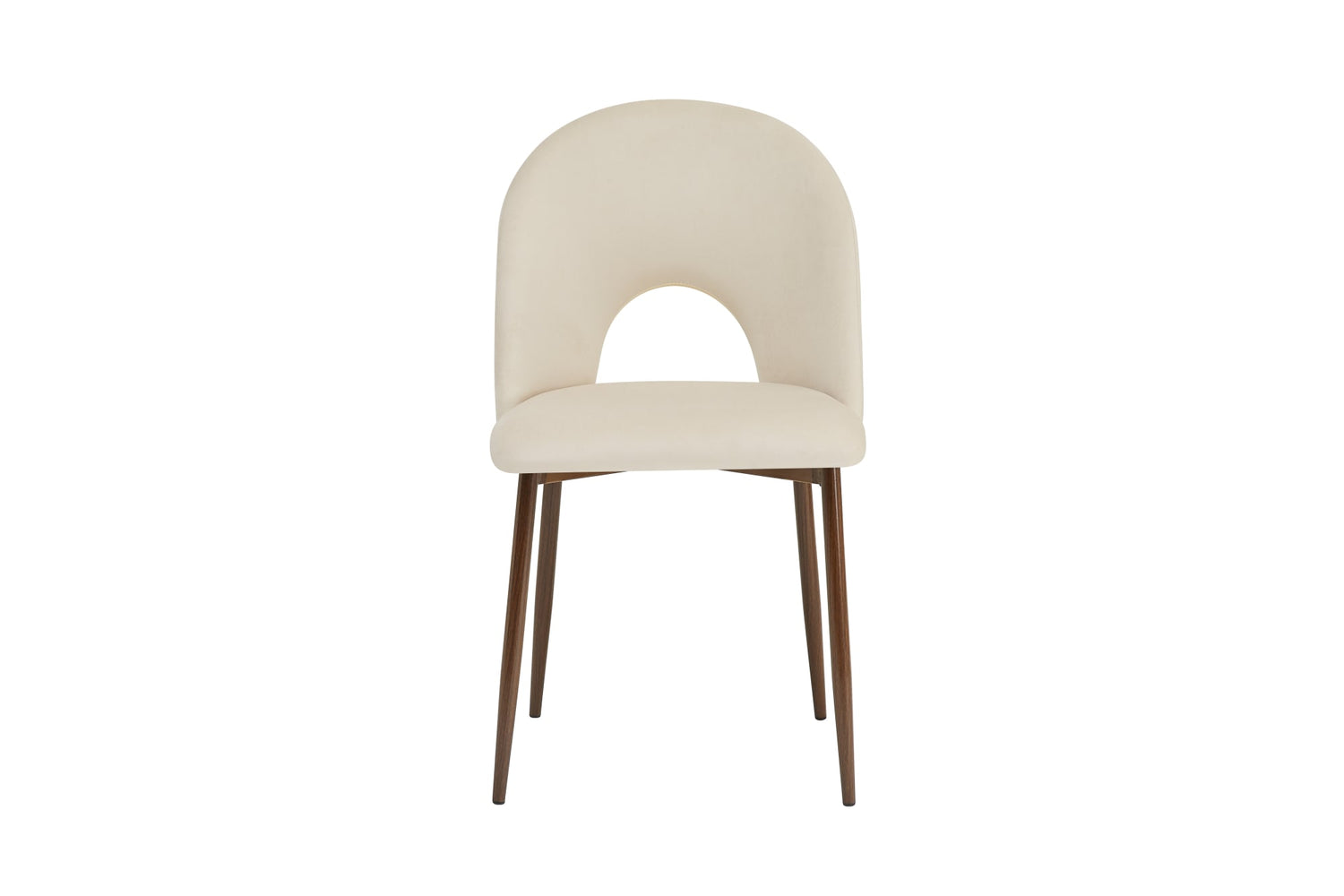 CHAISE TEDDY METAL EFFET NOYER ASSISES VELOURS BEIGE