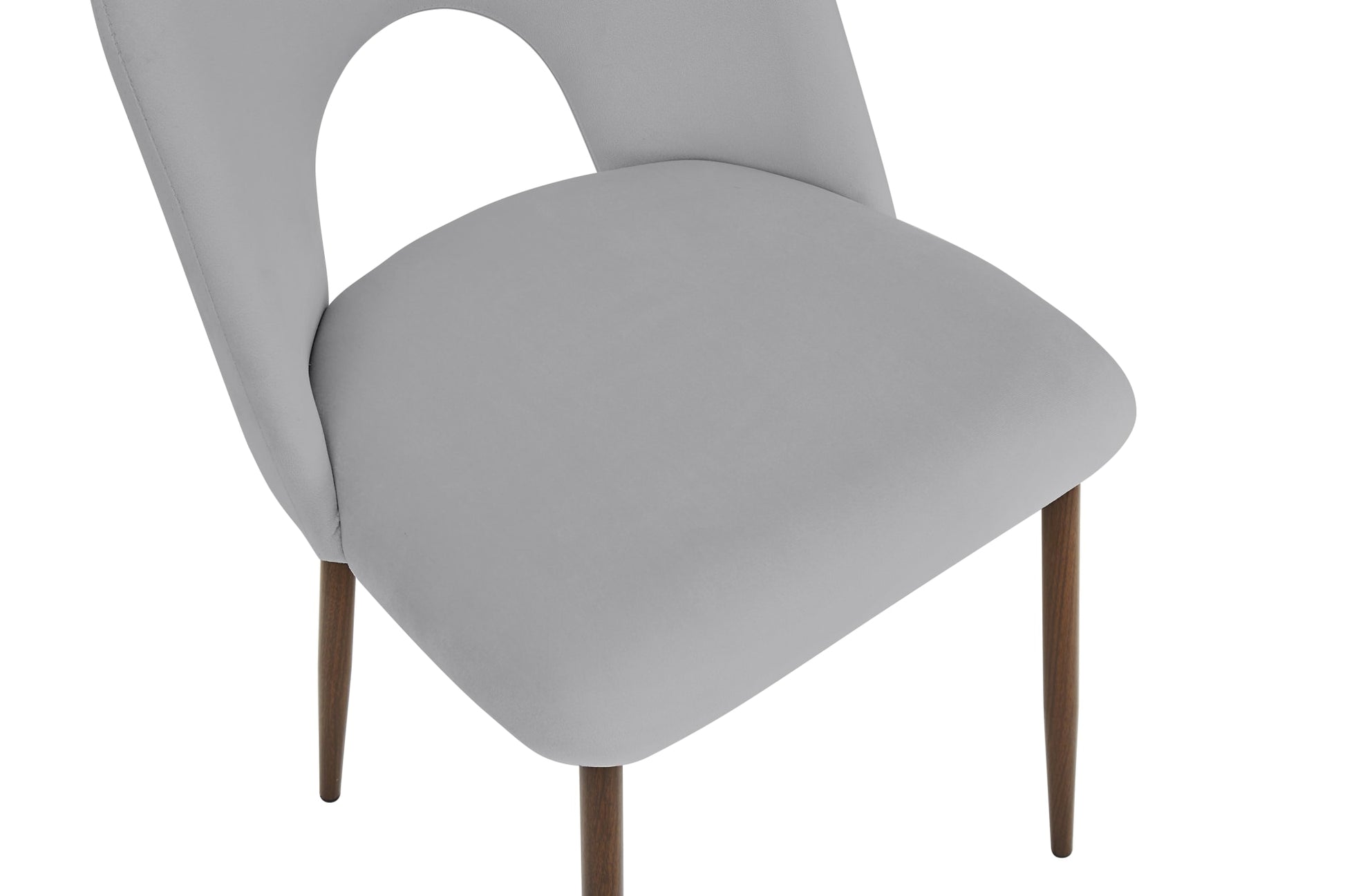 CHAISE TEDDY METAL EFFET NOYER ASSISES VELOURS GRIS