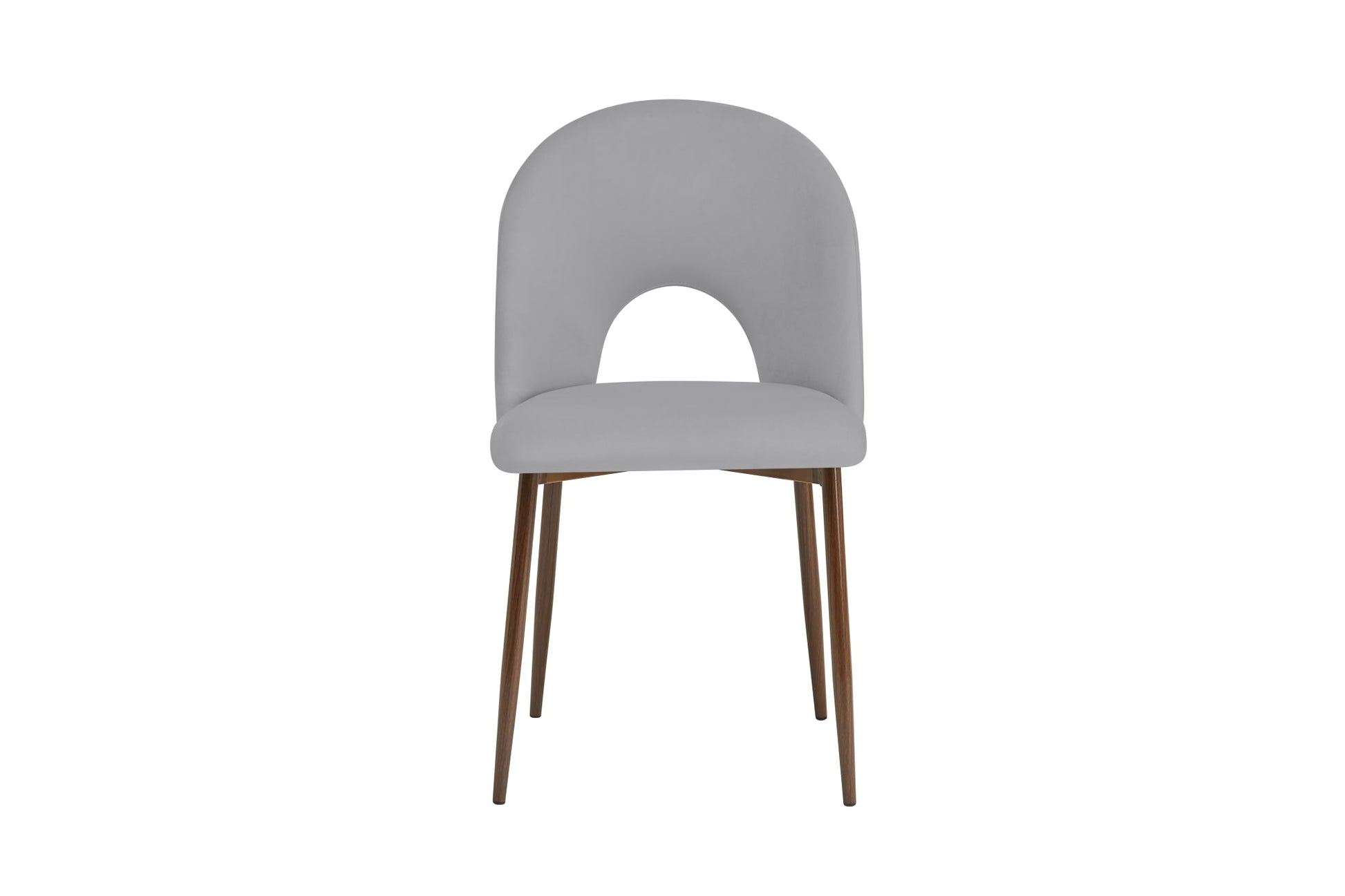 CHAISE TEDDY METAL EFFET NOYER ASSISES VELOURS GRIS