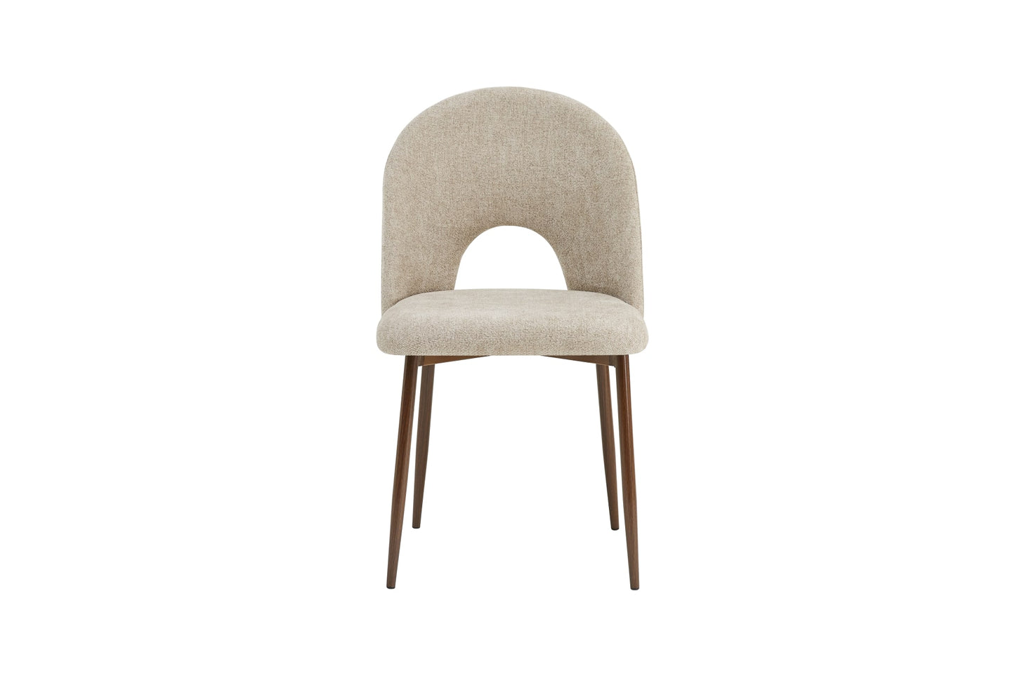 CHAISE TEDDY METAL EFFET NOYER ASSISES MARRON GLACE