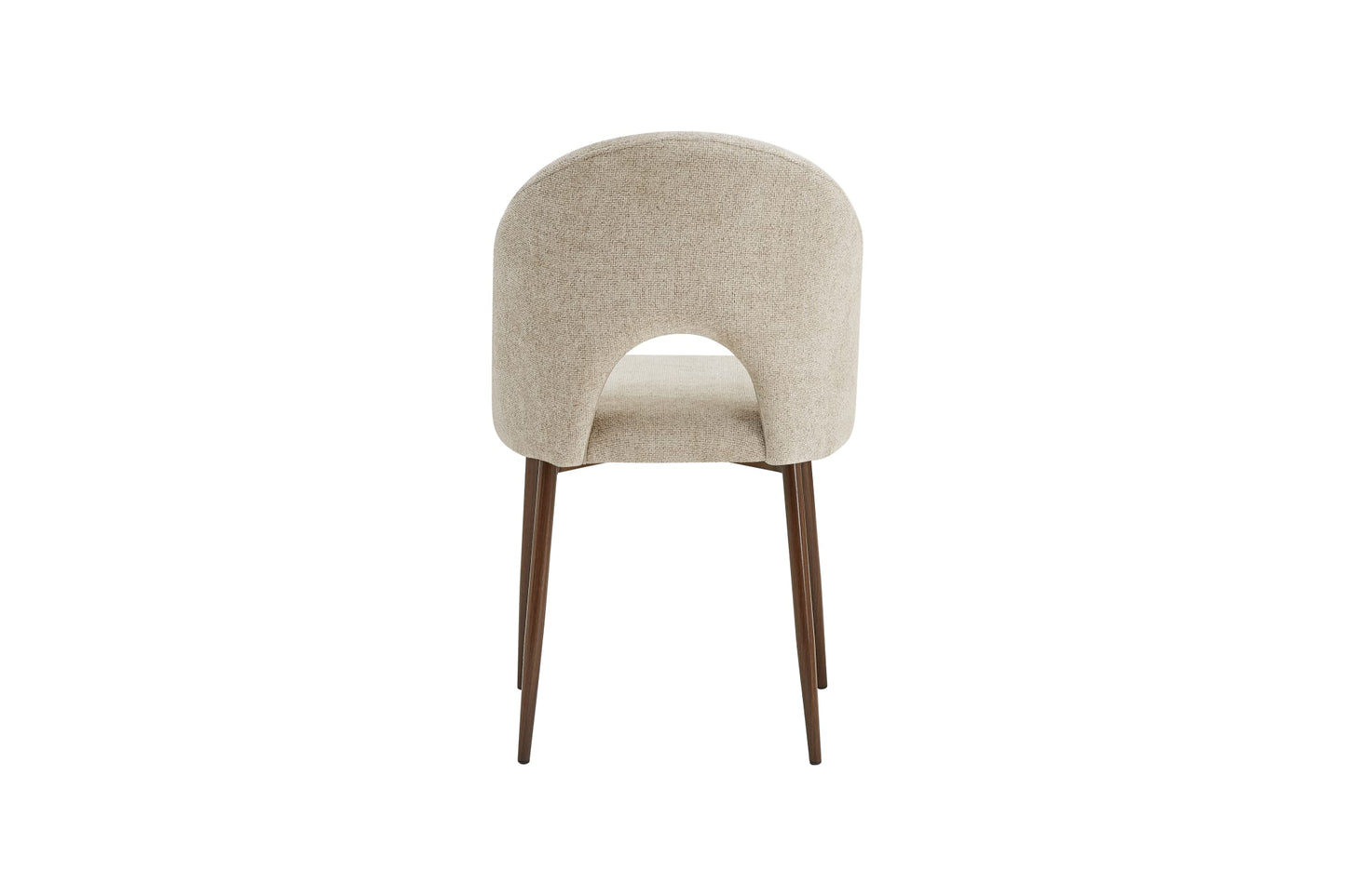 CHAISE TEDDY METAL EFFET NOYER ASSISES MARRON GLACE