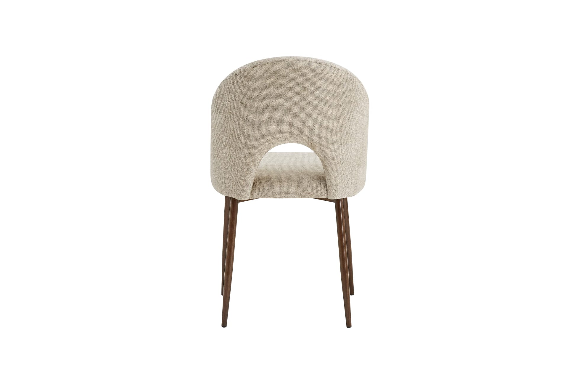 CHAISE TEDDY METAL EFFET NOYER ASSISES MARRON GLACE